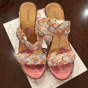 Kenzie Brown Woven Wedges